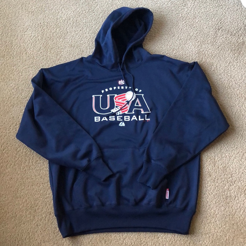 Men’s USA BASEBALL navy blue hoodie